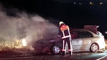 Adıyaman'da Otomobil Yangını