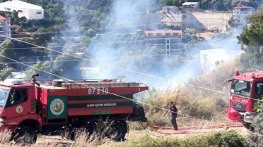 Alanya'da zirai alanda çıkan yangında 1 dönüm zarar gördü