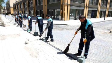Battalgazi Belediyesi'nden Akpınar Çarşısı'nda temizlik çalışması