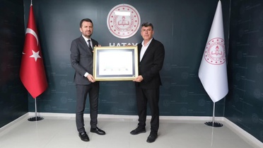 Hatay'da Basın İlan Kurumu'ndan Milli Eğitim Müdürlüğü'ne ziyaret