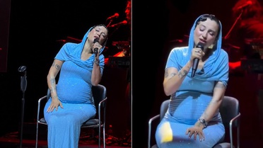 Karnı burnunda Melike Şahin konserlerine oturarak devam ediyor