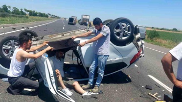 Muratlı'da trafik kazası: 3 yaralı