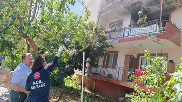 Bursa'da Apartmanda Yangın