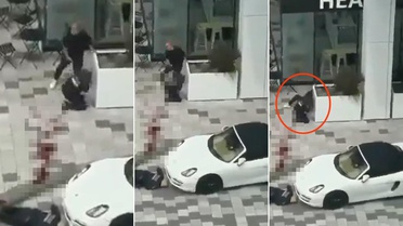 Kanada'daki silahlı saldırıda polisin bir sivili vurduğu anlar kamerada