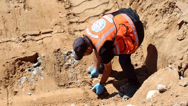 Gazze'de Mezarlıkta Kalıntılar Bulundu
