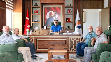 Kıbrıs Gazilerinden Kaymakam Çelik'e Veda Ziyareti