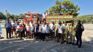 Sarıgerme Plajı'nda yangın tatbikatı