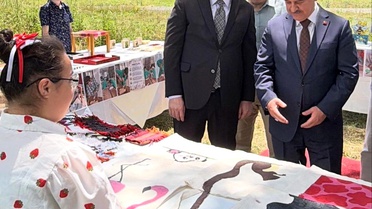 Özel öğrenciler yıl sonu sergisinde hünerlerini sergiledi
