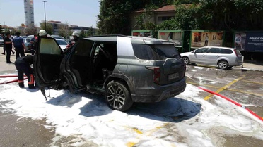 Malatya'da Park Halindeki Araçta Yangın