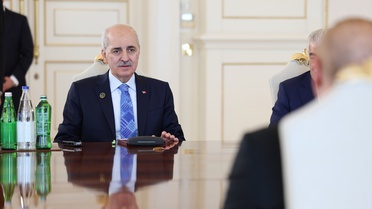 TBMM Başkanı Kurtulmuş, Aliyev ile Görüştü