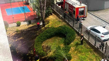 Alaplı'da öğrenci yurdunda yangın paniği