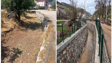 Büyükşehir'den Gürsu'da dere ıslahı ve kanalizasyon hatları tamamlandı