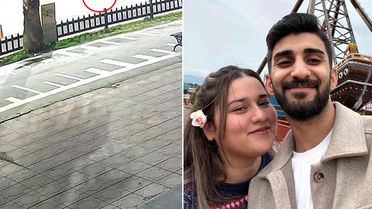 Nişanlı çiftin hayatını kaybettiği kazanın görüntüleri ortaya çıktı