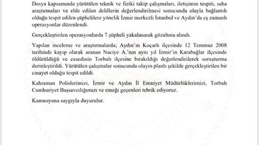 2008 Kayıp Kadın Cinayeti Aydınlatıldı