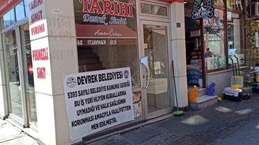 Devrek'te kurallar uymayan işyeri mühürlendi