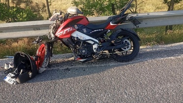 Uşak'ta Motosiklet Kazasında Sürücü Hayatını Kaybetti