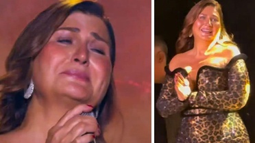 Sibel Can, sahnede Ahmet Kaya'nın şarkısını söylerken gözyaşlarına boğuldu