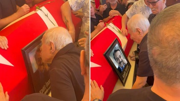 İlyas Salman, Kadir İnanır'ın fotoğrafını öperek gözyaşlarına boğuldu