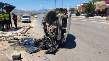 Kahramanmaraş'ta otomobil devrildi: Sürücü yaralandı