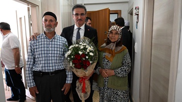 Vali Baruş'tan şehit ailesi ve gaziye ziyaret