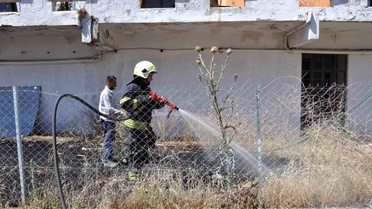 Muğla'da Otel Arkasında Yangın