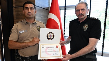 Bekçiye Teşekkür Belgesi