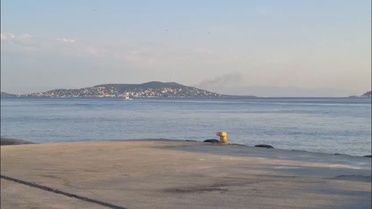 Büyükada'da Plajda Yangın Çıktı