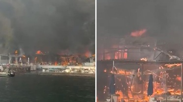 Büyükada'da plajda yangın! Alevler ormana sıçradı