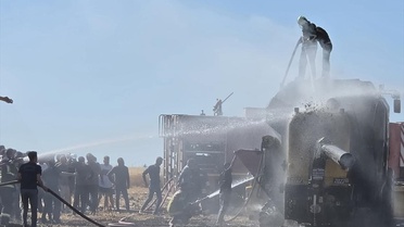 Diyarbakır'da Biçerdöver Yangını