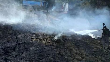 Antakya'da Bahçede Yangın Kontrol Altına Alındı