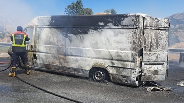 Lice'de Panelvan Yangını