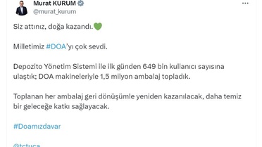 DOA sisteminde ilk gün 1,5 milyon ambalaj toplandı