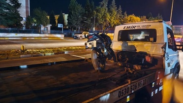 Edirne'de Motosiklet Sürücüsüne Ceza