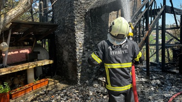 Tosya'da Kır Restoranı Yangınla Yandı