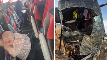 Ankara-Niğde otoyolunda otobüs devrildi: 44 yaralı
