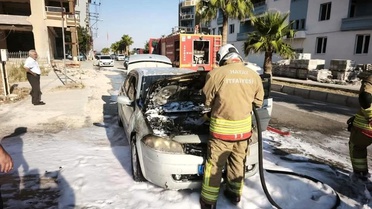 Hatay'da Otomobil Yangını Kontrol Altına Alındı