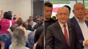 Deniz Göktaş'a destek için adliyeye giden Kılıçdaroğlu'na protesto