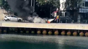 Sarıyer'de Yer Altı Kablolarında Yangın