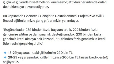 Evlilik Kredisiyle Gençler Destekleniyor