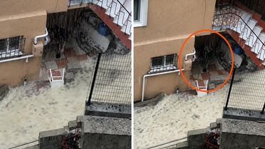 Sağanak dehşetinin yaşandığı İstanbul'da sel sularına çekpasla müdahale etti