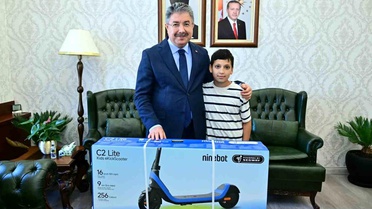 Vali, şehit oğluna scooter sözünü tuttu