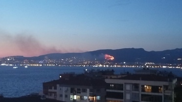 İzmir Çiğli'de Otluk Alan Yangını