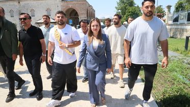 Başpehlivan Erkan Taş'tan Edirne ziyareti