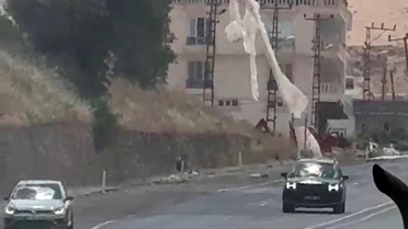Siirt'te Elektrik Direğinde Yangın