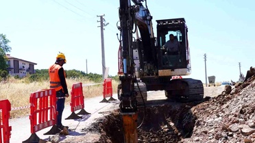 Ula'da kanalizasyon hattı bulunmayan bölgelere hat çalışması