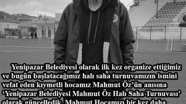 Yenipazar'da halı saha turnuvasına Mahmut Öz'ün ismi verildi