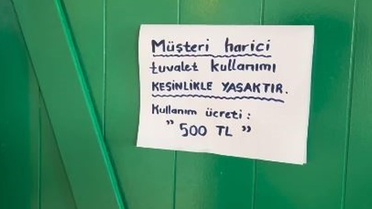 'Yok artık' dedirten görüntü! Tuvalet kullanmak 500 TL