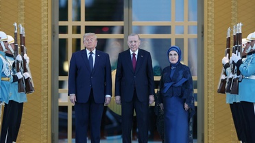 Beştepe'de resepsiyon! Erdoğan çifti, Trump'ı karşıladı
