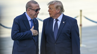 Trump'ı Cumhurbaşkanlığı Külliyesi'nde Törenle Karşıladı