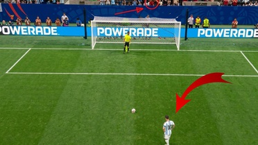Görüntüdeki ismi hepiniz tanıyorsunuz! Messi penaltıyı kaçırsın diye şekilden şekle girdi